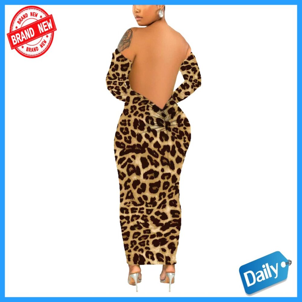 Long Sleeve Off Shoulder Bodycon Midi Dress Elegant Party Club Night Out